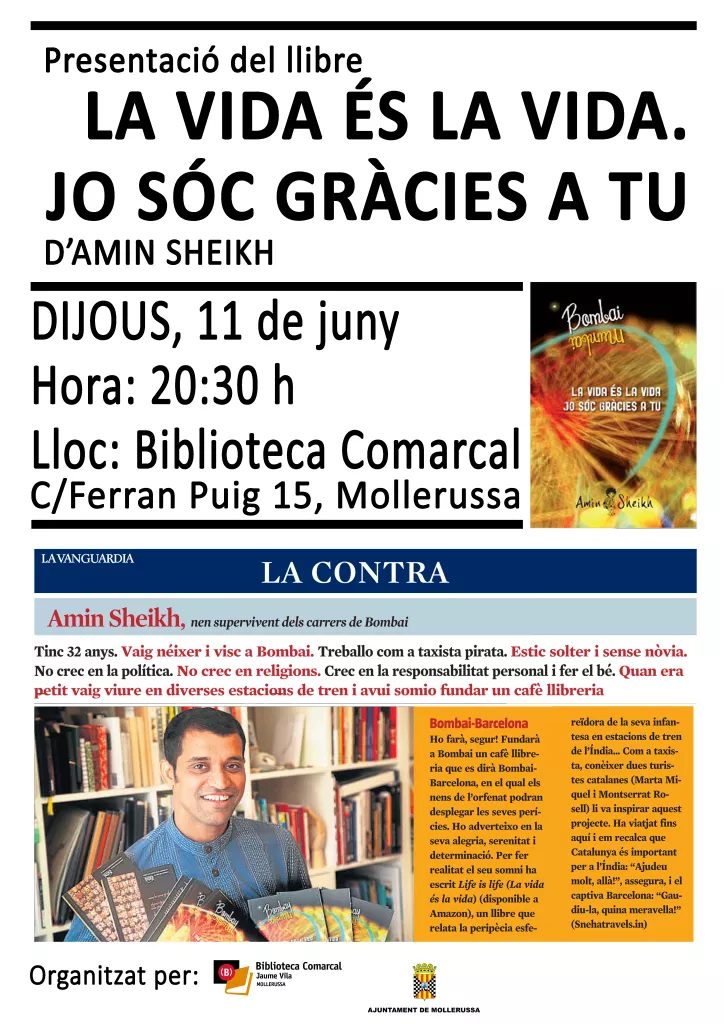 Presentació del llibre 'La vida es la vida. Jo soc gràcies a tu'