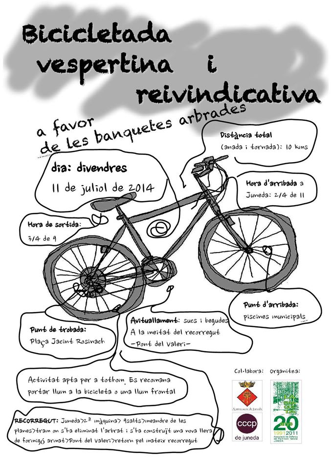 Bicicletada vespertina i reivindicativa