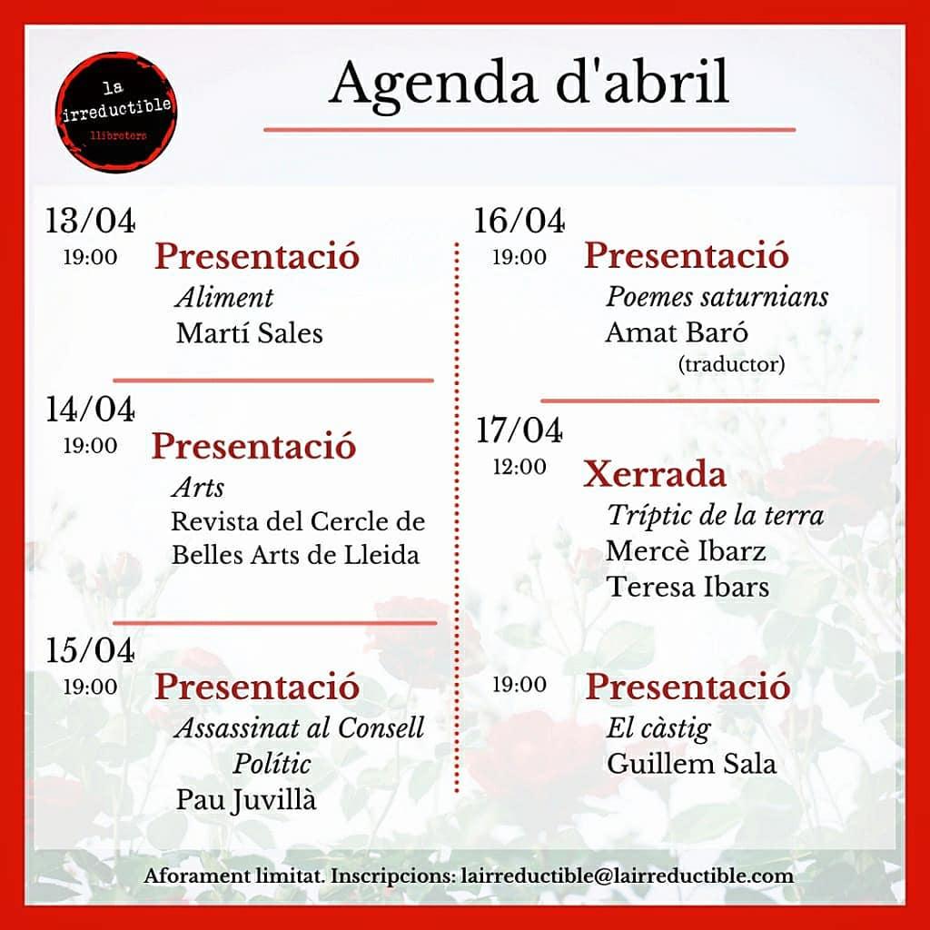 Activitats la irreductible (Abril)