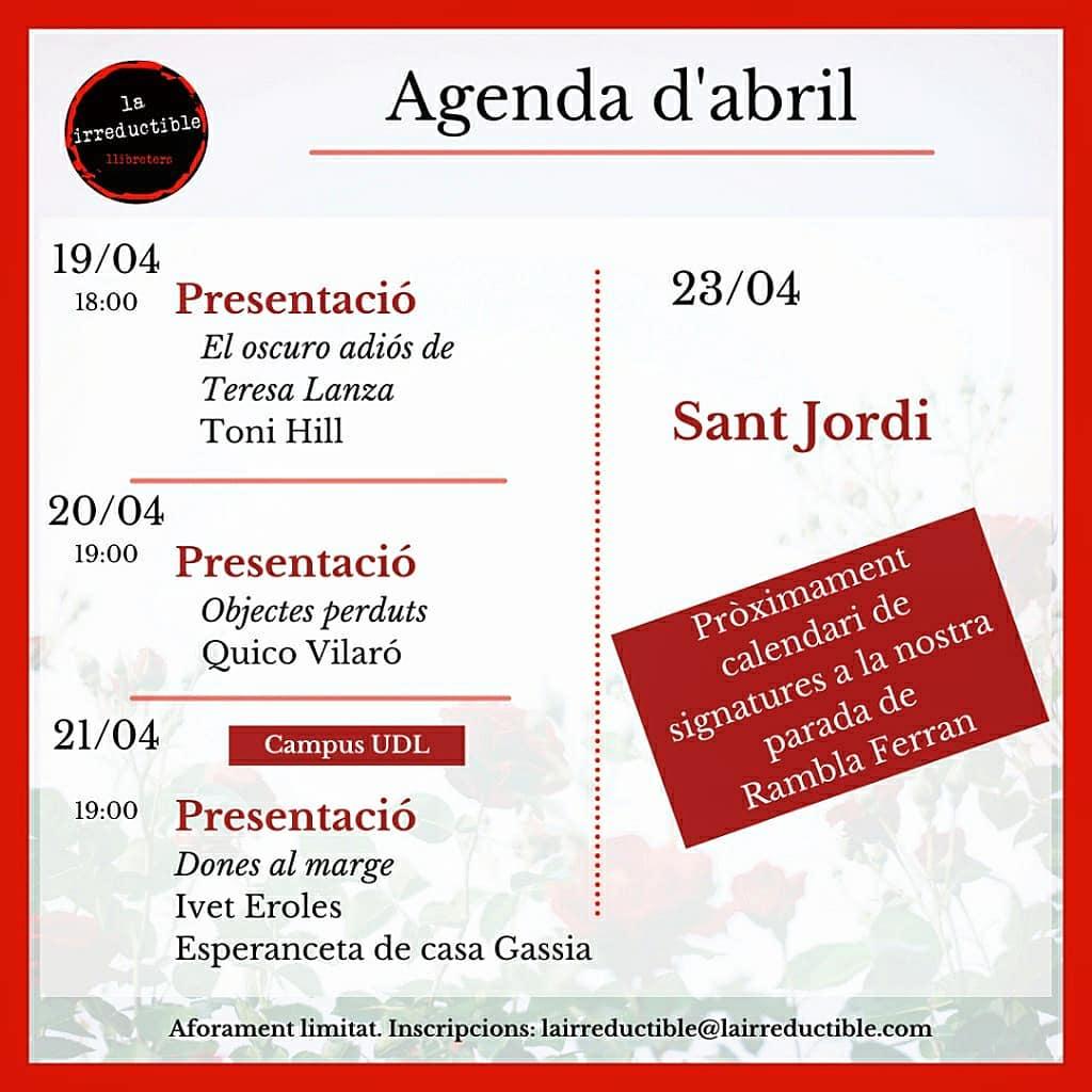 Activitats la irreductible (Abril)