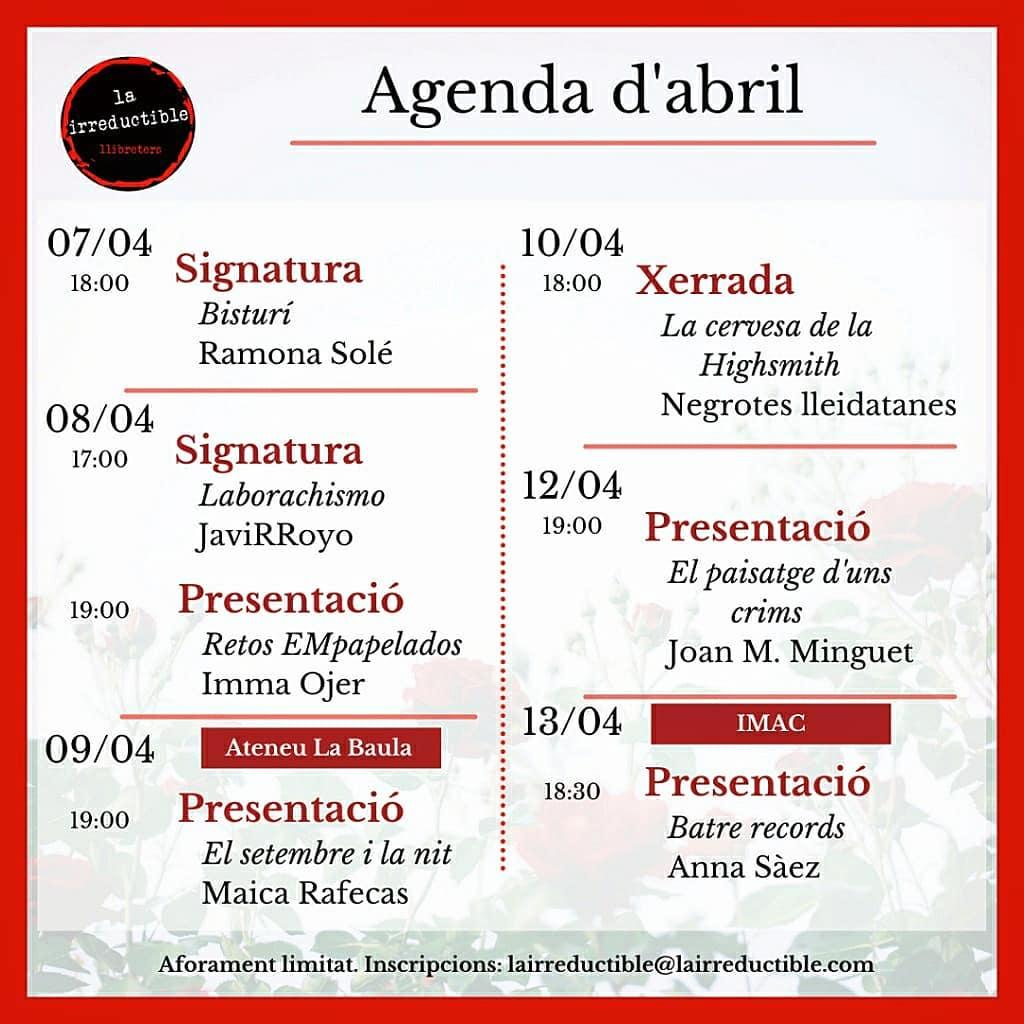 Activitats la irreductible (Abril)
