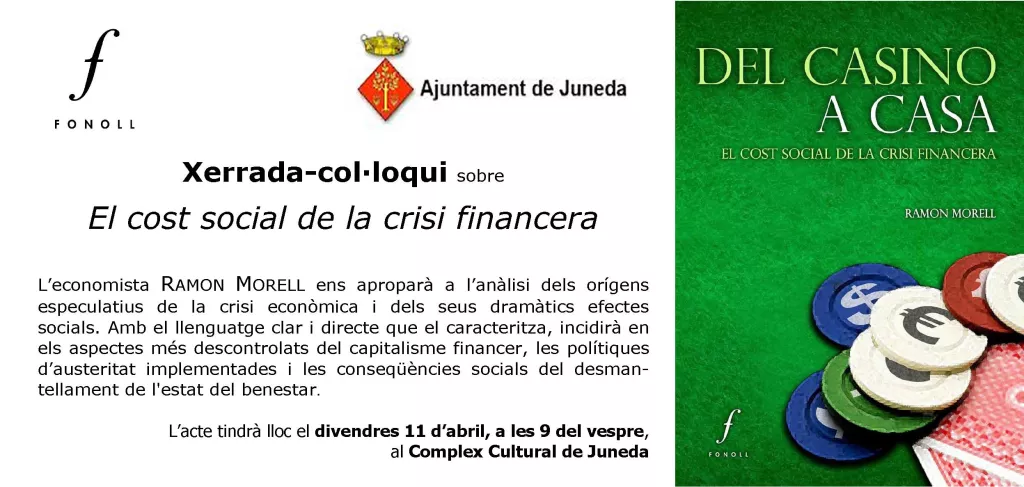 Xerrada 'El cost social de la crisi financera'