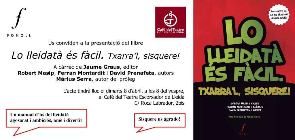 Presentació a Lleida de 'Lo lleidatà és fàcil'