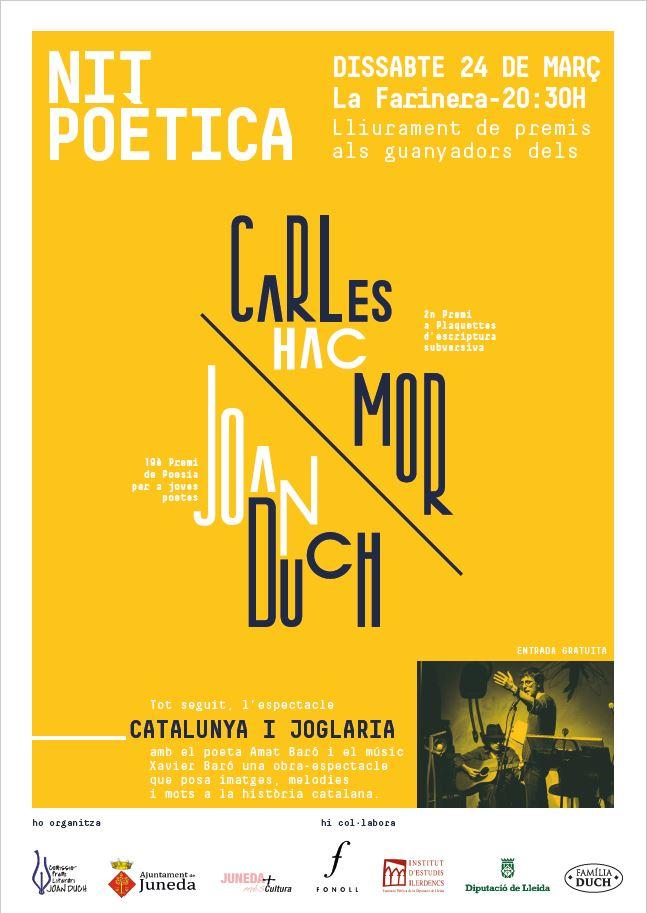 Nit Poètica: Premi Poesia Joan Duch i Carles Hac Mor