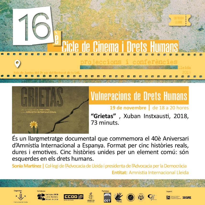 “Grietas” - Cicle de Cinema i Drets Humans