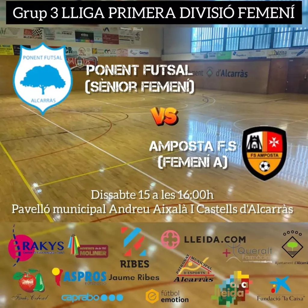 PONENT FUTSAL ALCARRÀS A - AMPOSTA FS A