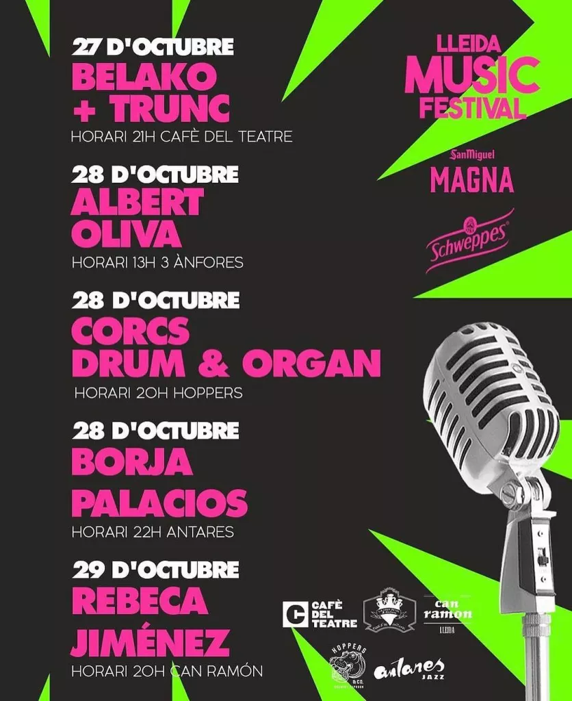 BELAKO + TRUNC, ALBERT OLIVA, CORCS DRUM & ORGAN, BORJA PALACIOS I REBECA JIMÉNEZ | LLEIDA MUSIC FESTIVAL