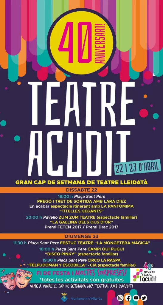 40 anys de Teatre Acudit a Alfarràs!