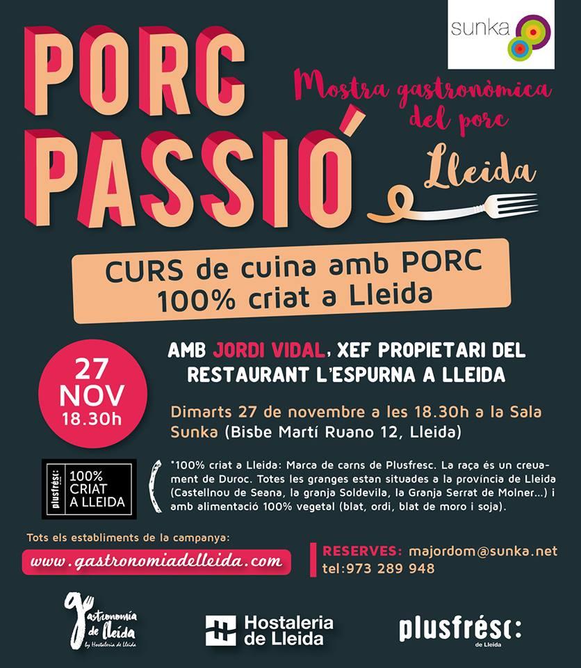 Curs de cuina amb porc 100% criat a Lleida