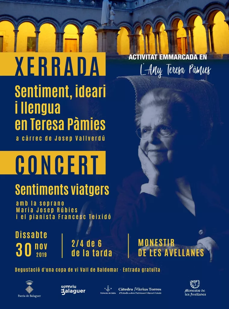 Any Teresa Pàmies - Tarda cultural al Monestir de les Avellanes