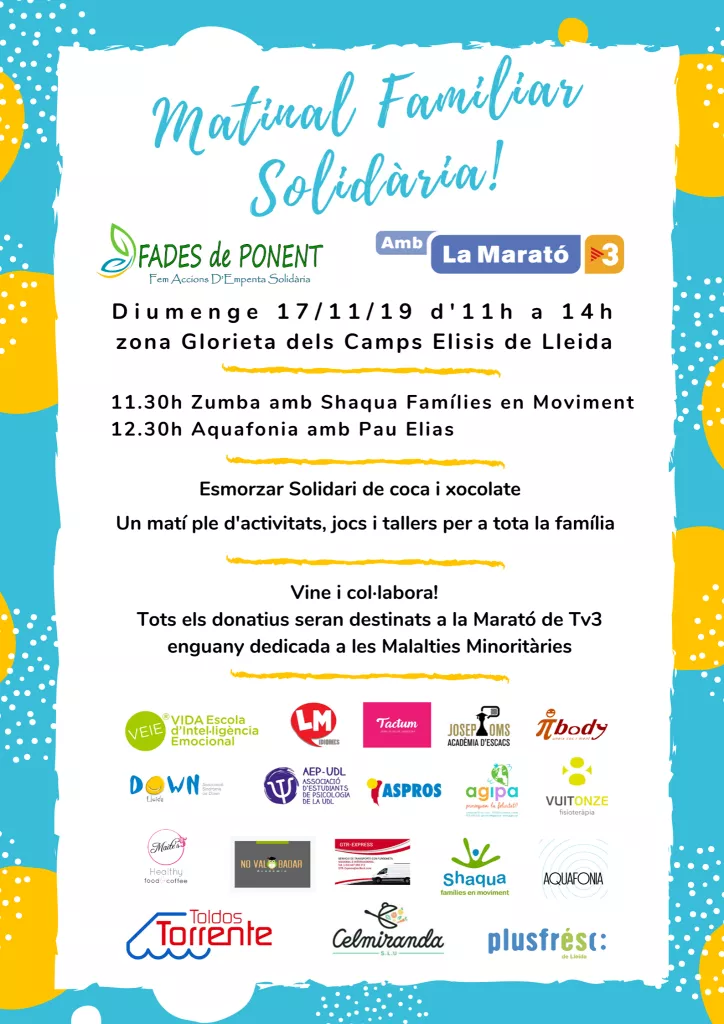 Matinal Familiar Solidària FADES de Ponent