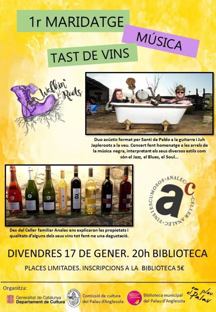 Maridatge de música i Tast de Vi amb Walkin' Roots