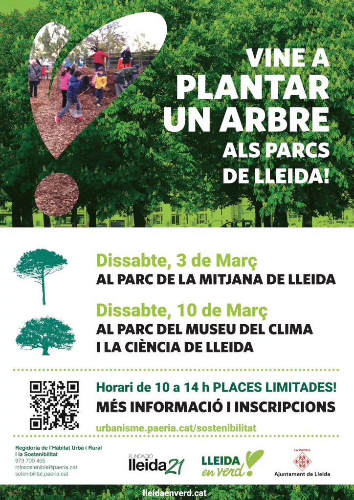 Vine a plantar un arbre als parcs de Lleida!