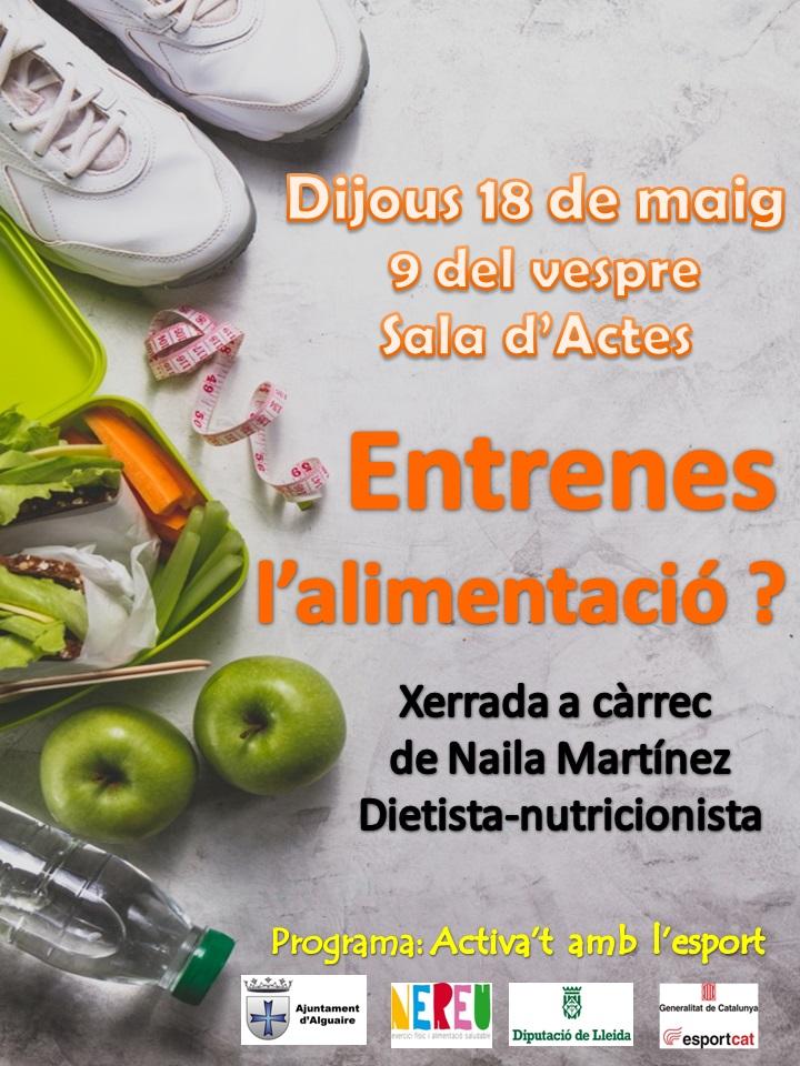 Entrenes l'alimentació?