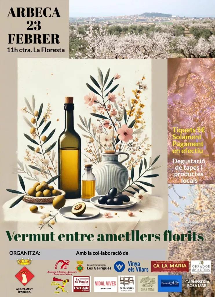 Vermut entre ametllers florits