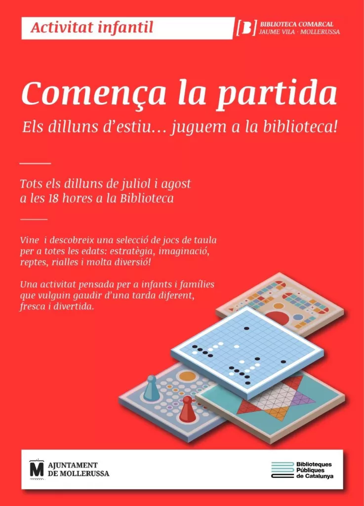 'Comença la partida. Els dilluns d'estiu, juguem a la biblioteca'