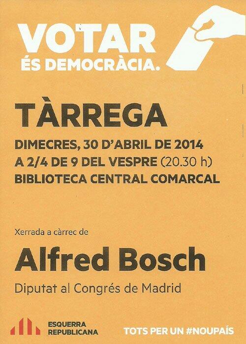 Xerrada a càrrec d'Alfred Bosch