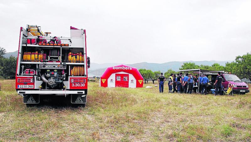 Un simulacre dels Bombers a la Pobla