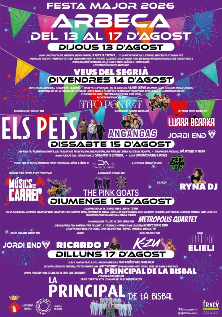 Festa Major d’Arbeca 2026