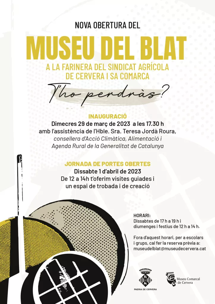 Inauguració del Museu del Blat de Cervera