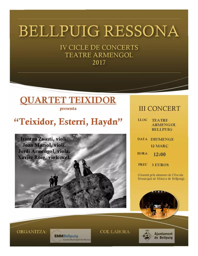 Bellpuig Ressona: Quartet Teixidor