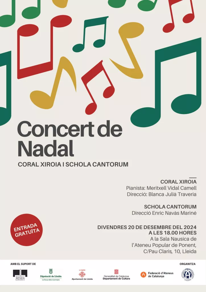 Concert de Nadal de les corals de l'Ateneu Popular de Ponent
