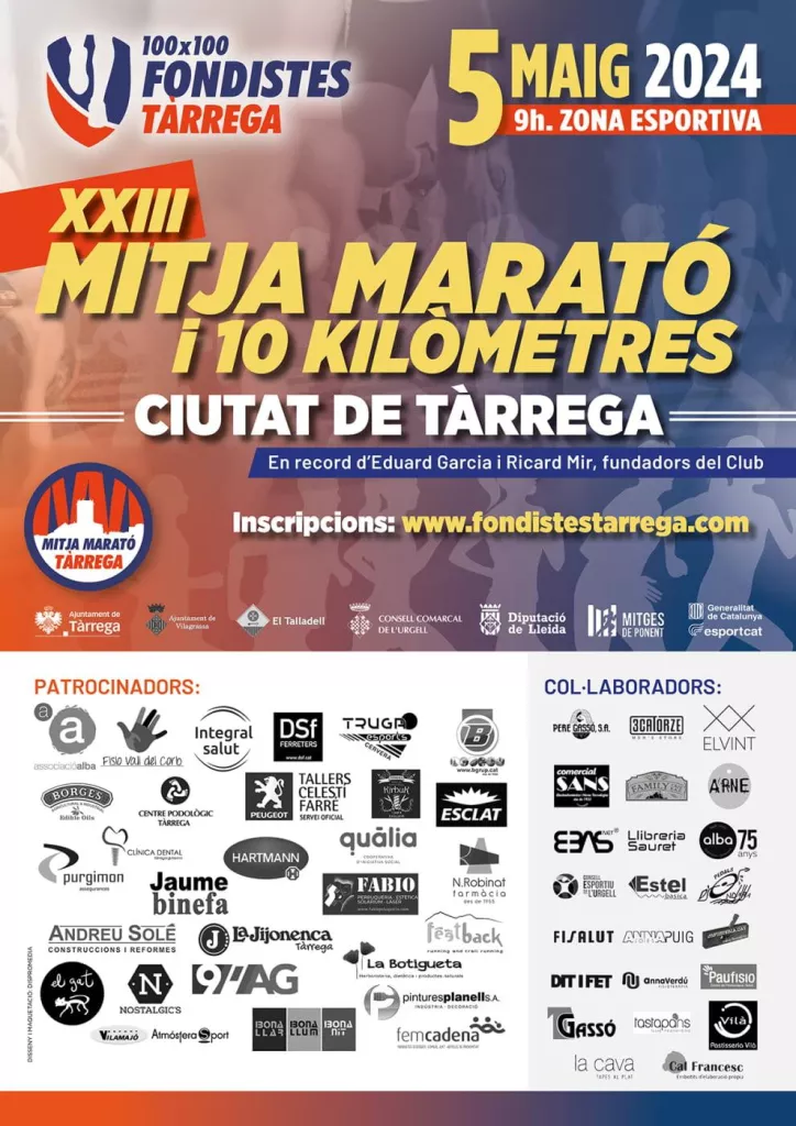 Mitja Marató i 10 km Ciutat de Tàrrega