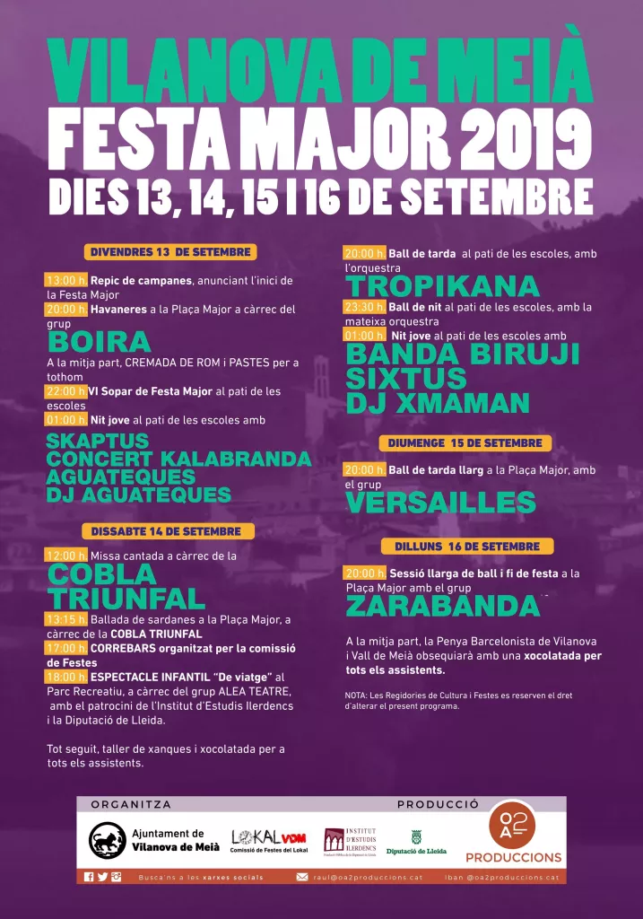 Festa Major de Vilanova de Meià