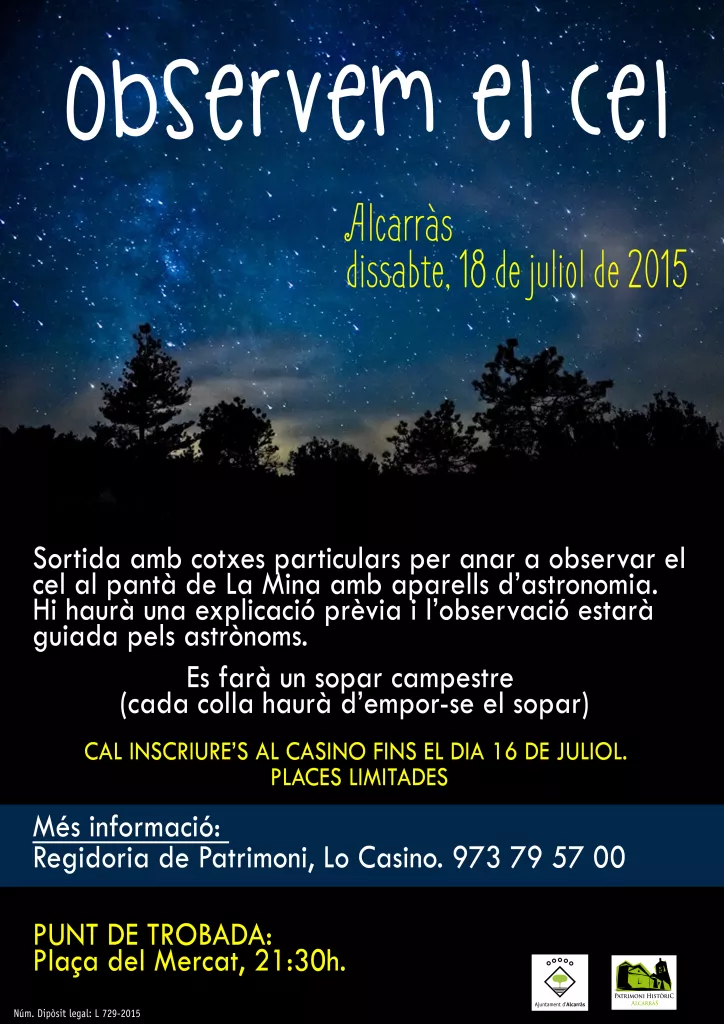 Cartell d'Obvservem les Estrelles