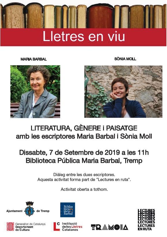 'Literatura, gènere i paisatge' amb Maria Barbal i Sònia Moll