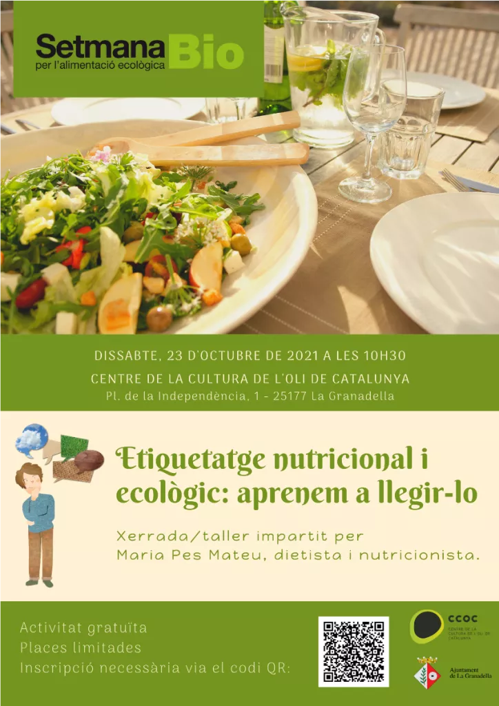 “Etiquetatge nutricional i ecològic: aprenem a llegir-lo”