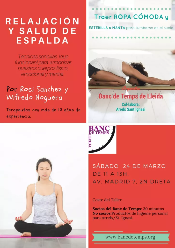 Taller de relaxació i salut de l'esquena