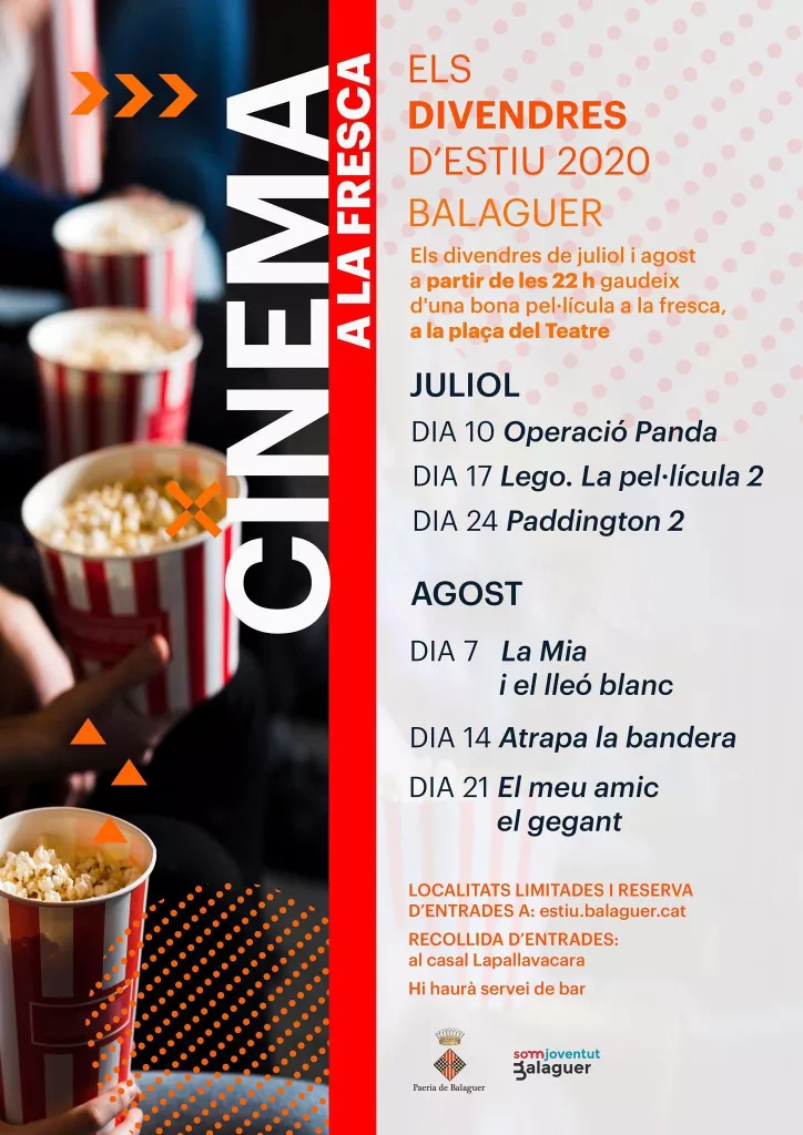 Música i tapes, Monòlegs, Zumba i Cinema a la fresca a Balaguer