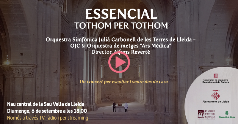 ⏯️ DIRECTE | "Essencial" - Concert homenatge a les víctimes de la covid-19 a Ponent