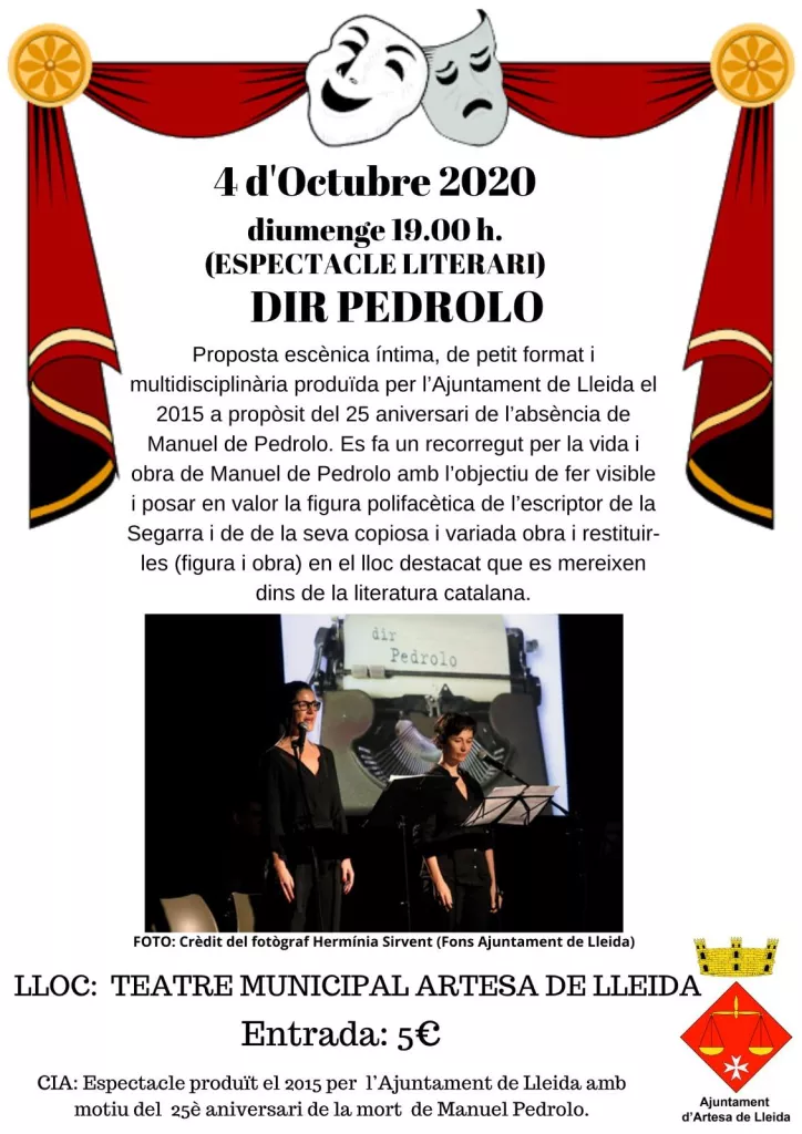 Espectacle literari "Dir Pedrolo"