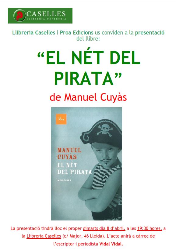 Presentació del llibre 'El nét del pirata' de Manuel Cuyàs