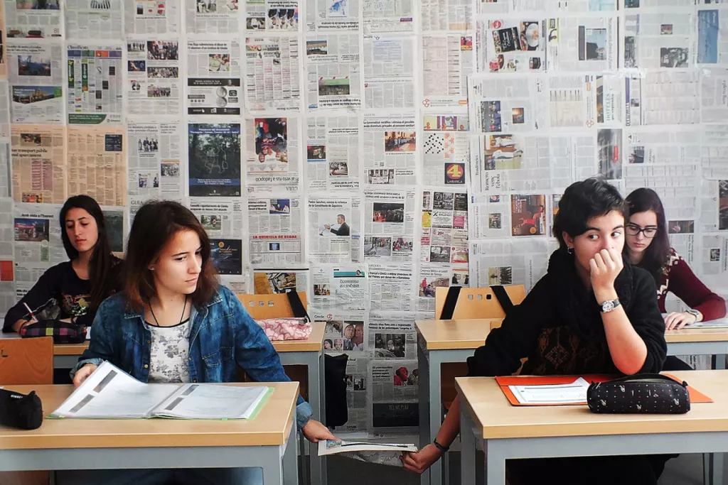 Una de les imatges del projecte Diari d'aprenentatge, que es pot veure en la mostra L'aula somiada / FOTO: Alba Miró, Paula Mullet, Laura Muñoz.