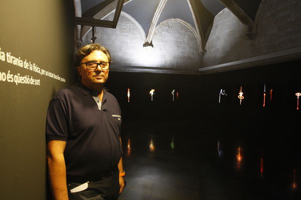 Jaume Lladós el dia de la exposició / SEGRE