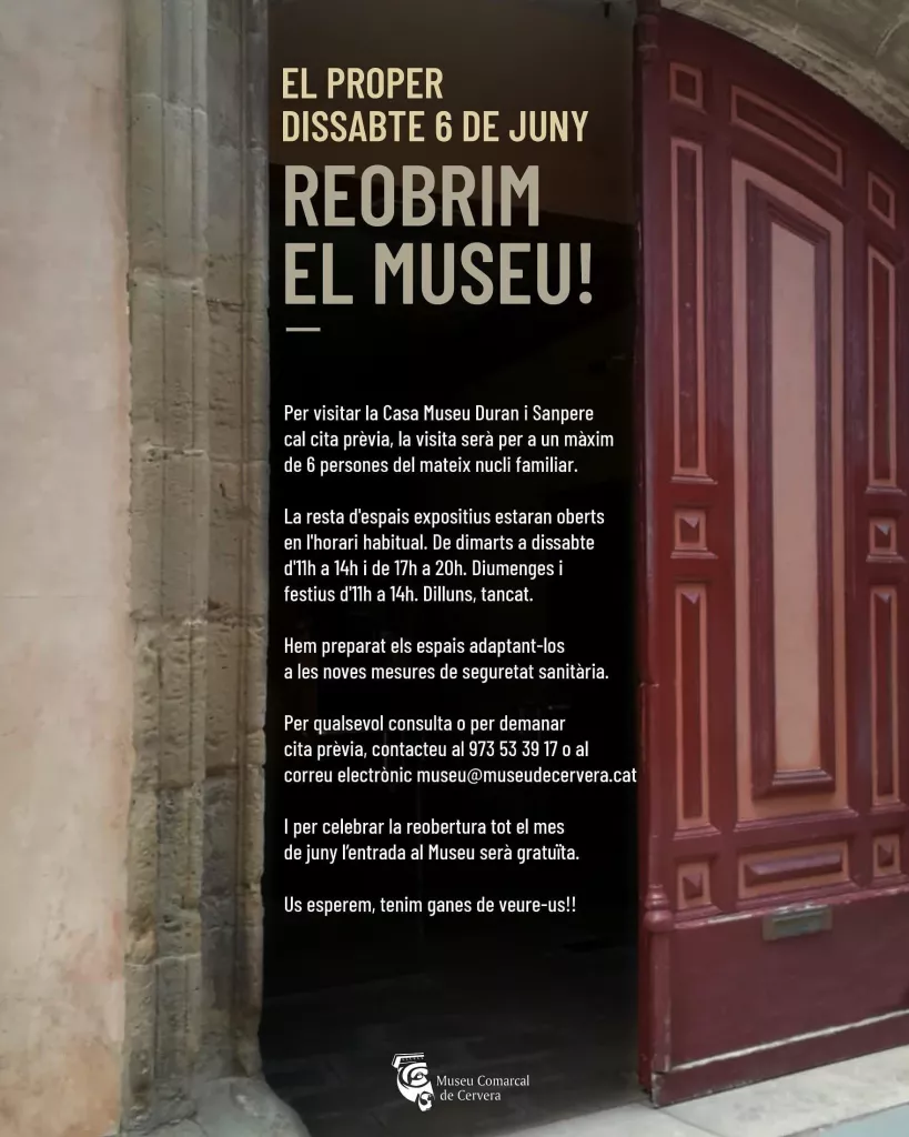 La Xarxa de Museus de Lleida i Aran reobren les seves portes