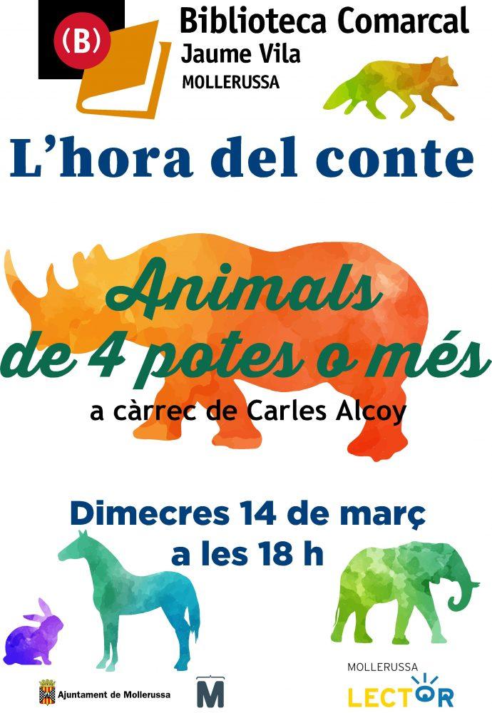 Hora del conte: 'Animals a 4 potes o més'
