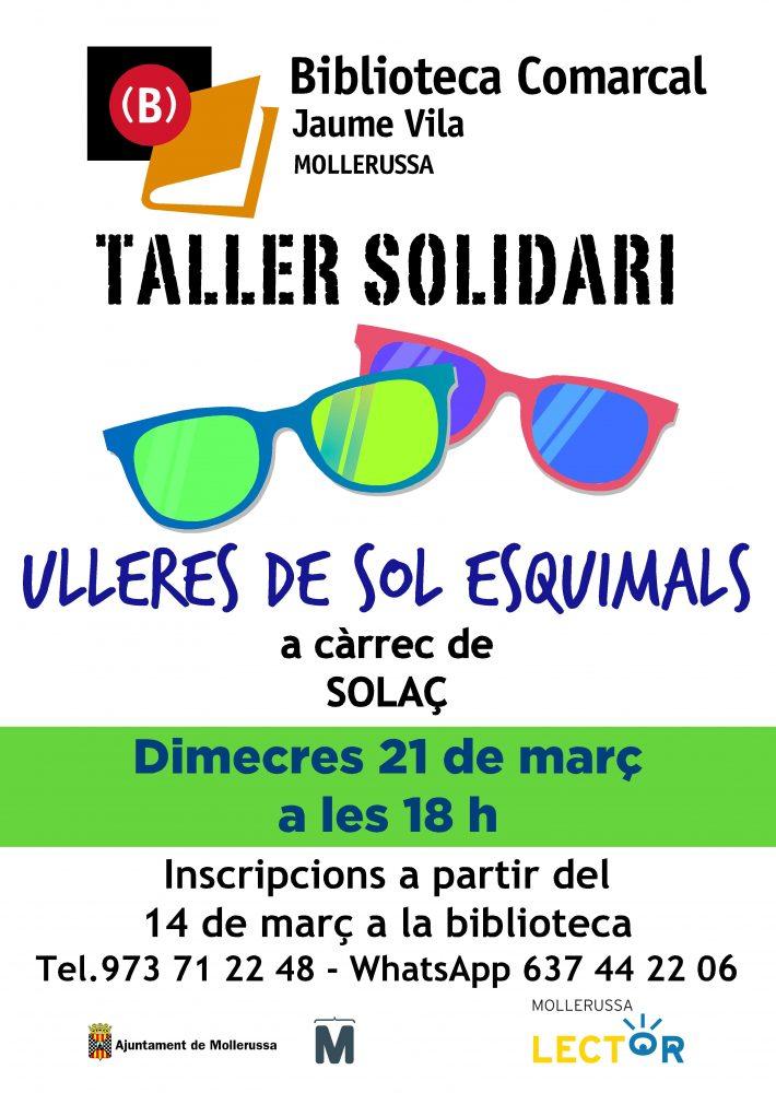 Taller solidari: Ulleres de sol esquimals