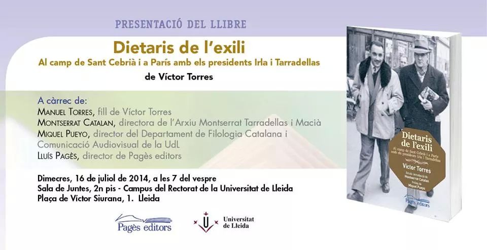 Presentació de Dietaris de l'exili