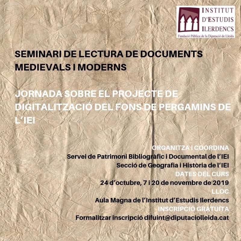 Seminari de lectura de documents medievals i moderns
