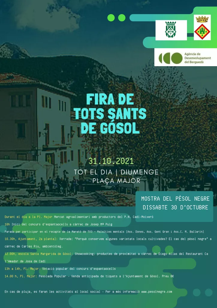 Mostra del Pèsol Negre i Fira de Tots Sants de Gósol