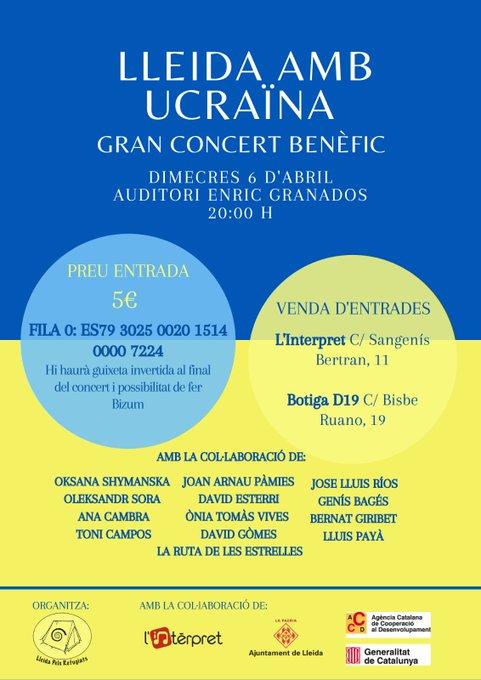 Gran Concert Benèfic 'Lleida amb Ucraïna'