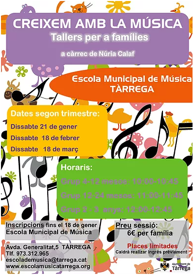 Taller familiar: "Creixem amb la música"