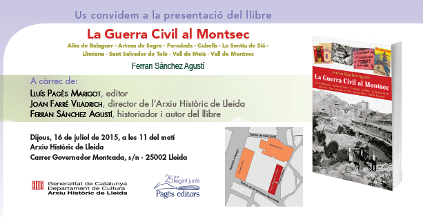 Presentació del llibre "La Guerra Civil al Montsec"