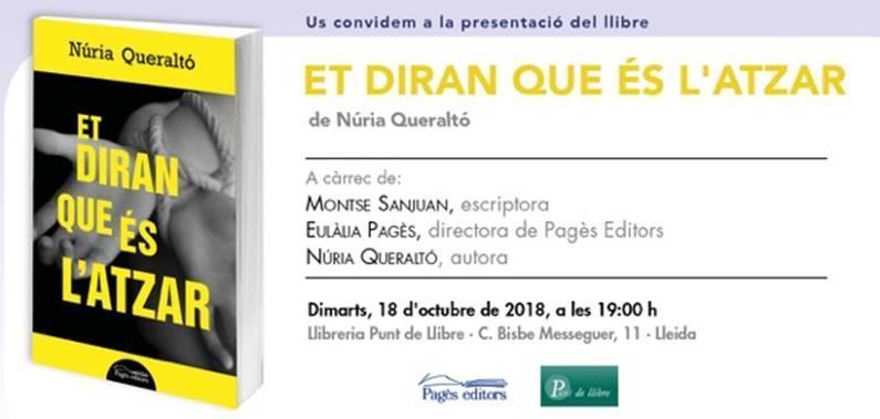Presentació del llibre: "Et diran que és l'atzar"