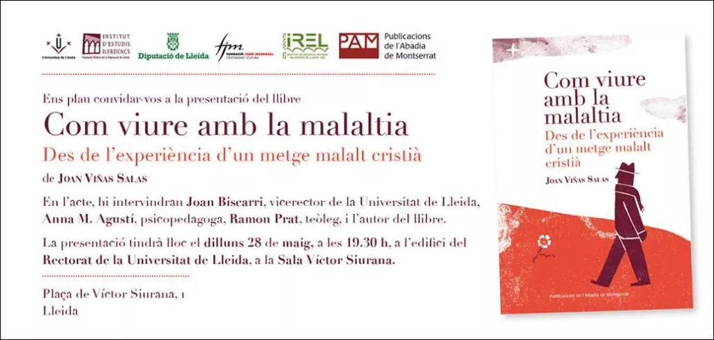 Presentació del llibre: "Com viure amb la malaltia. Des de l'experiència d'un metge malalt cristià"