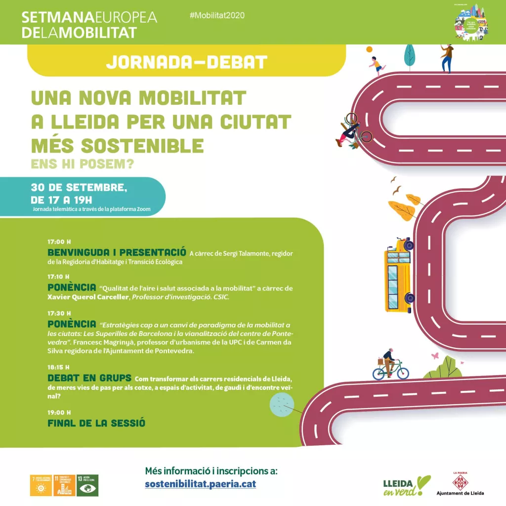 Jornada de debat “Una nova mobilitat a Lleida. Per una ciutat més sostenible i saludable”